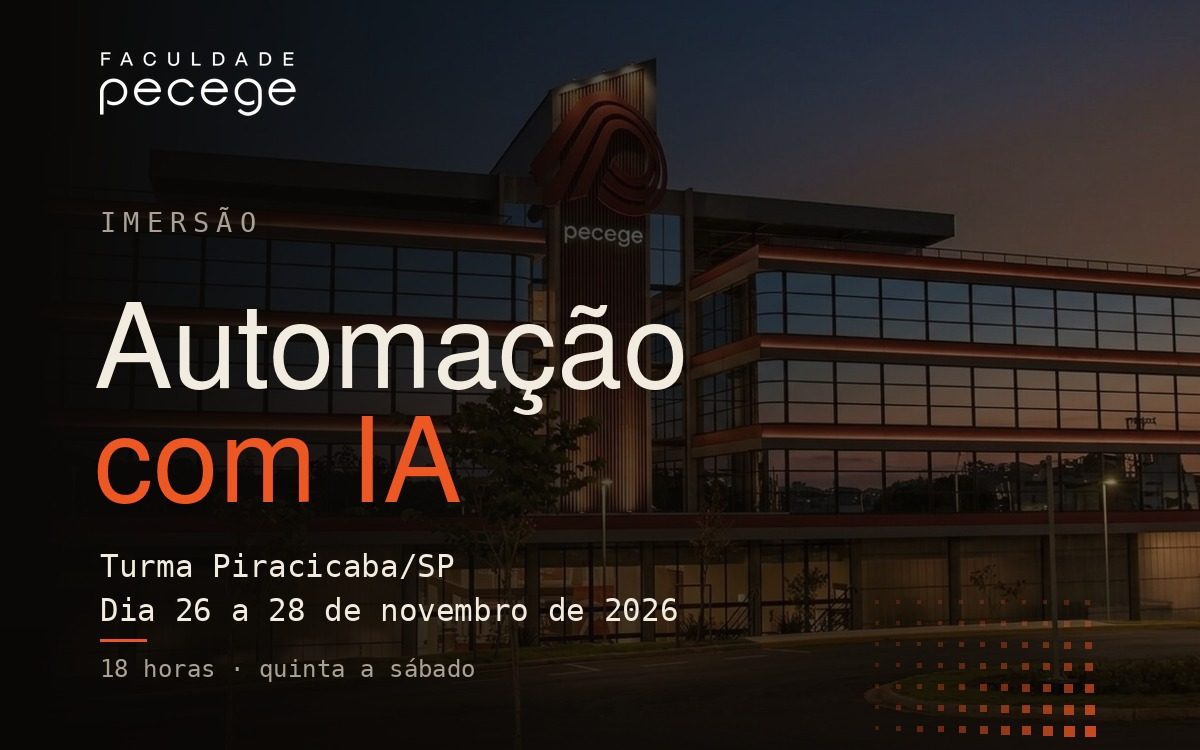 Automação com IA, Turma 02 Piracicaba, 26 a 28 de novembro de 2026